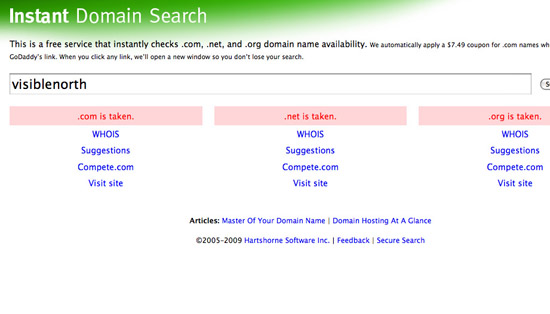 Instant Domain Search